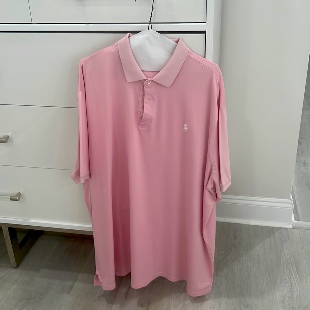Polo by Ralph Lauren, beautiful color, pink shorts, sleeve, a golfers dream